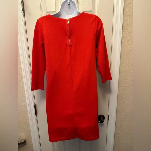 Red H&M 3/4 sleeve mini dress - Picture 3 of 3